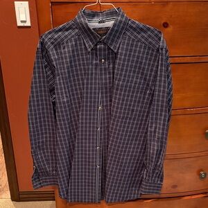 Ariat Men’s Blue Plaid Button-Down Shirt